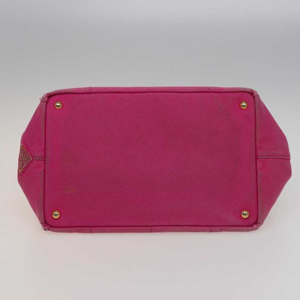 Prada PRADA Canapa MM Hand Bag Denim Pink Auth 78… - image 5