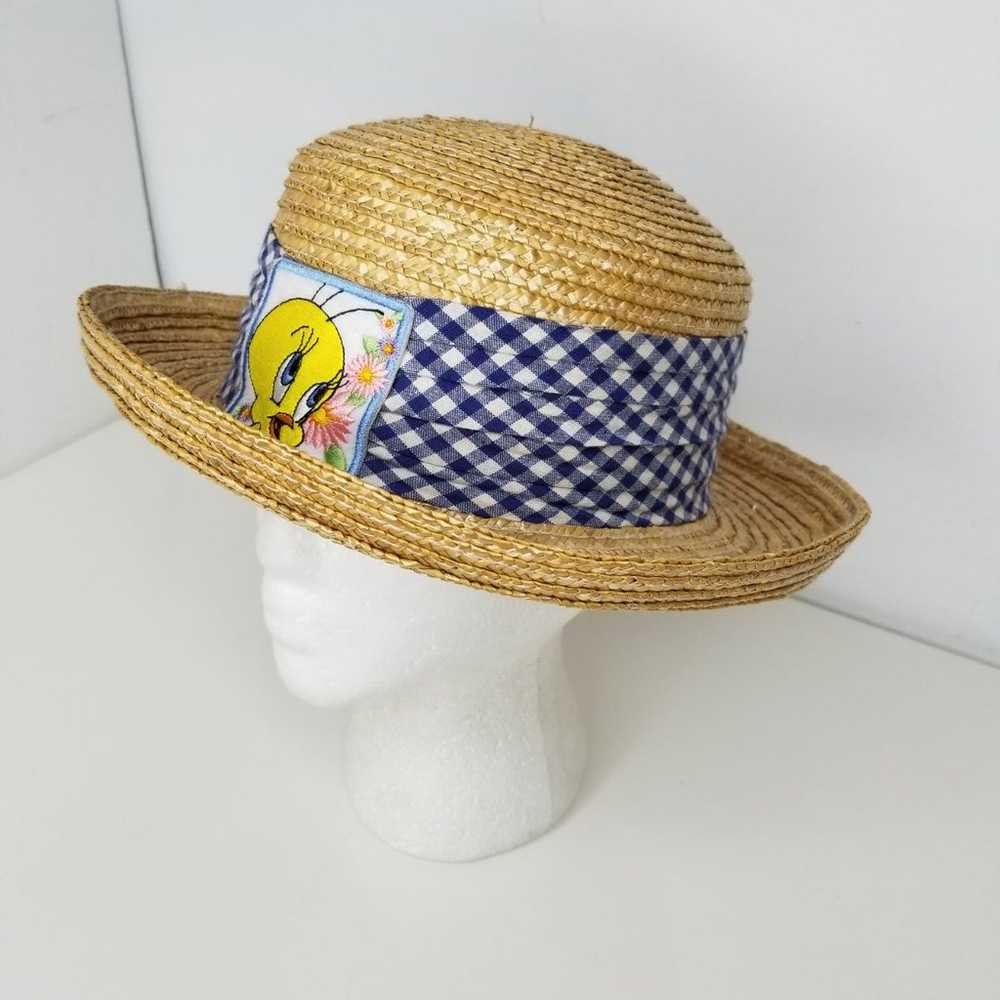 1999 Looney Tunes Tweety Bird Straw Hat - image 4