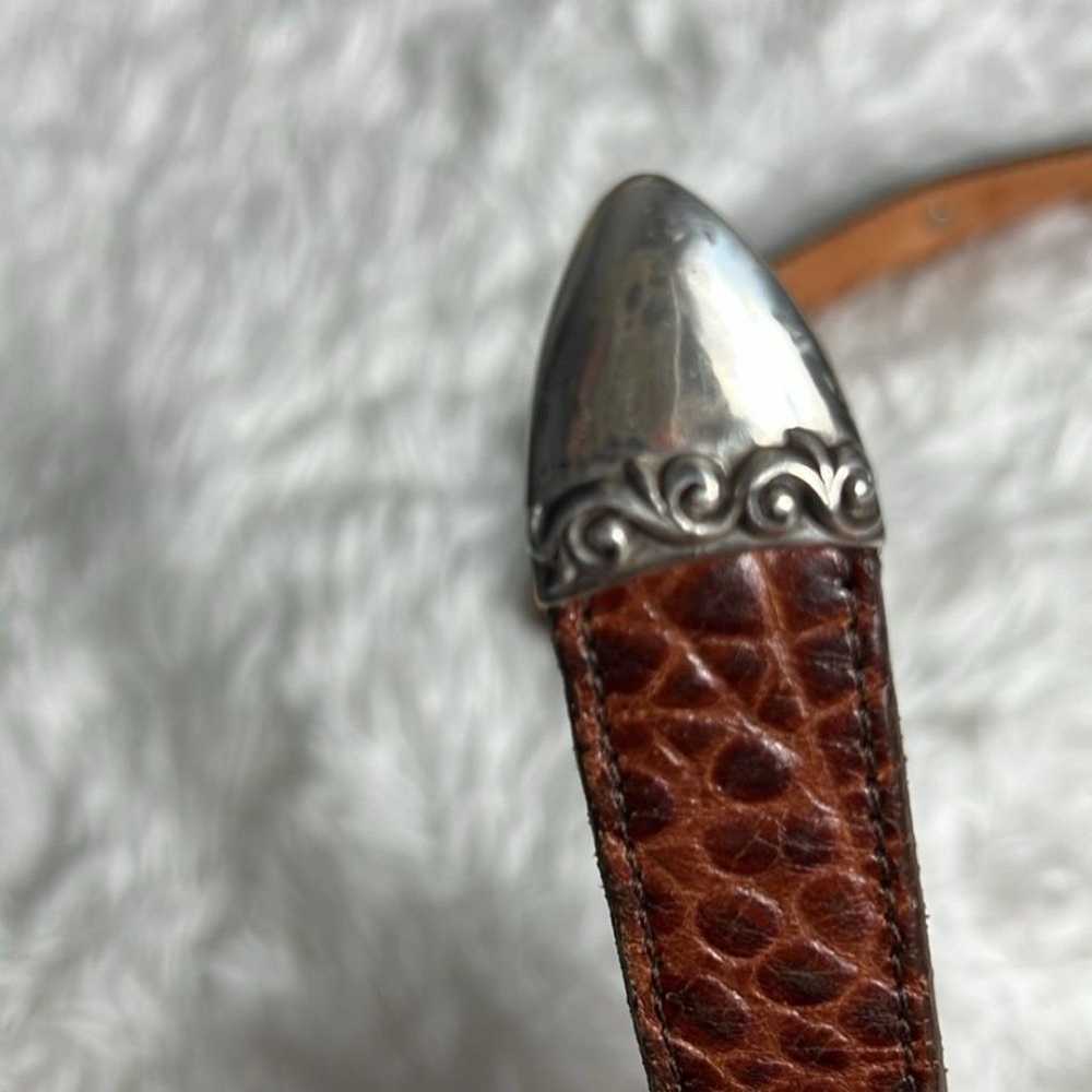 Nocona Belt Co Vintage Brown Leather Concho Studd… - image 4