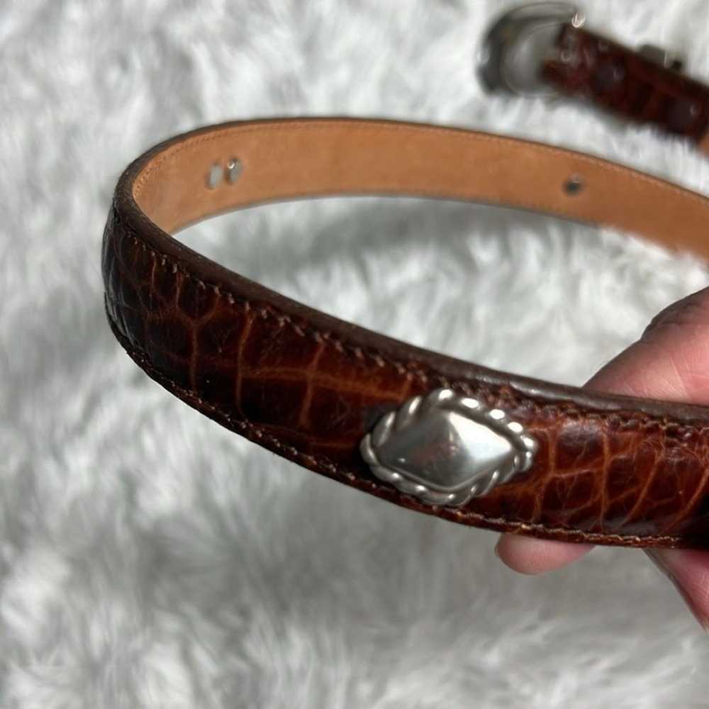 Nocona Belt Co Vintage Brown Leather Concho Studd… - image 7