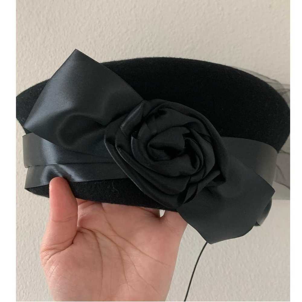 Vintage PLAZA SUITE Bow Front Veil In Black - image 2