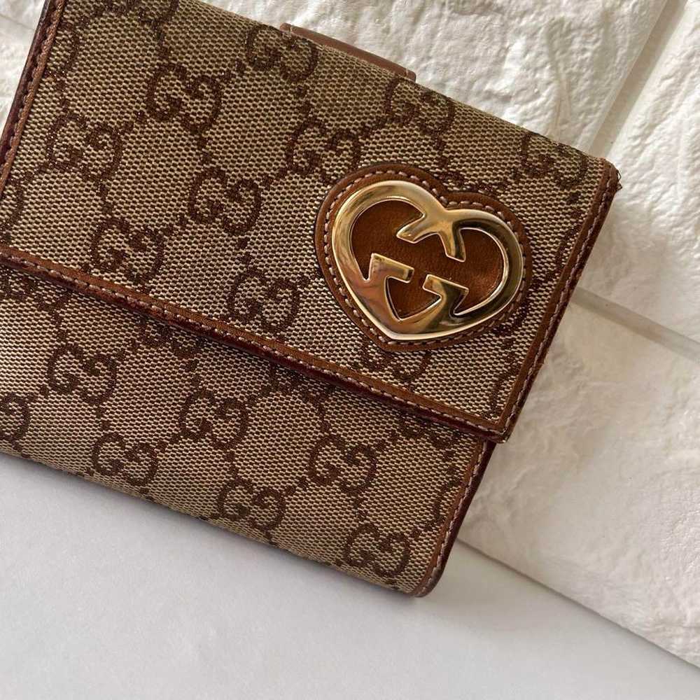 GUCCI fold wallet GG logo heart canvas bifold - image 3