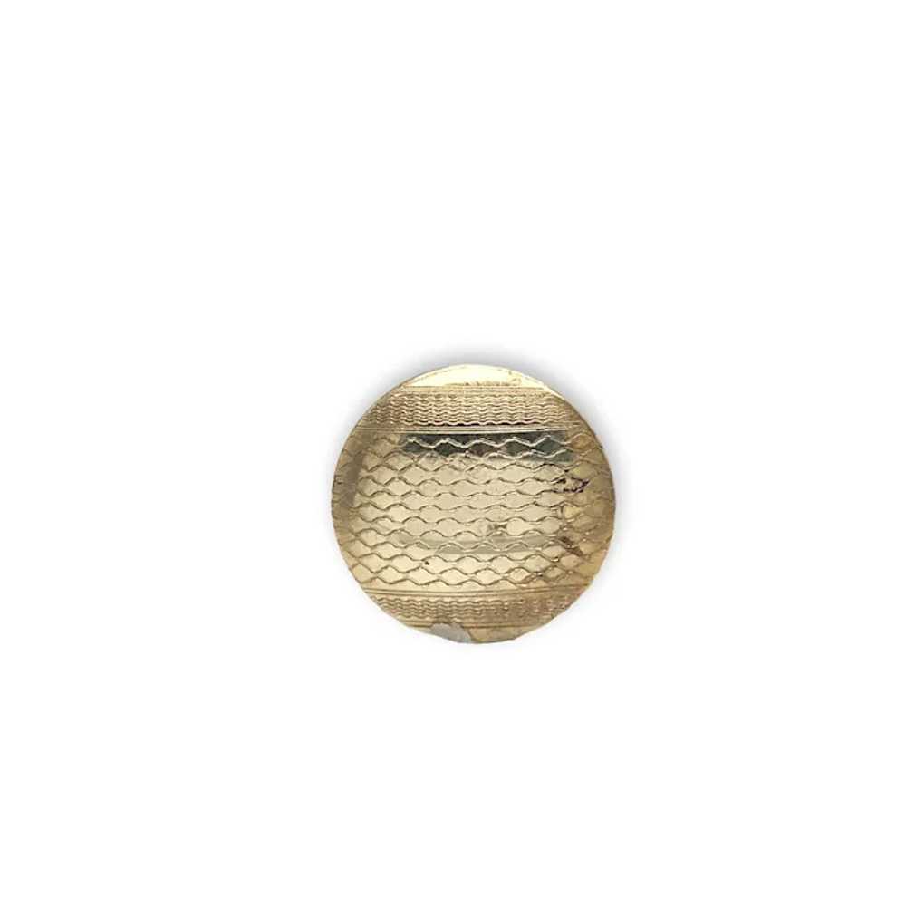 Pair of 10K Yellow Gold Round Cuff links - image 2