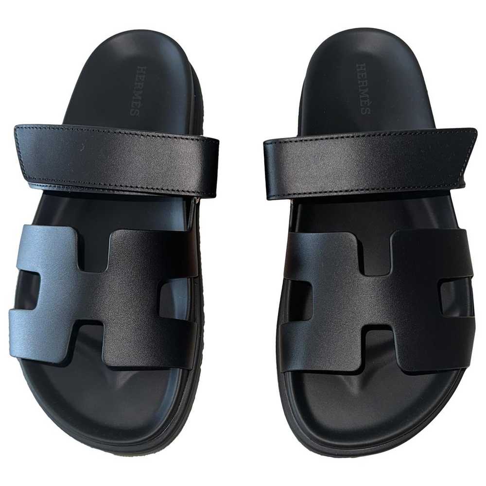 Hermès Chypre leather sandal - image 1