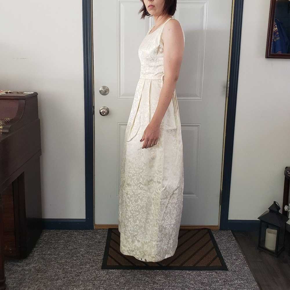 60s Cream Satin Gown - image 3