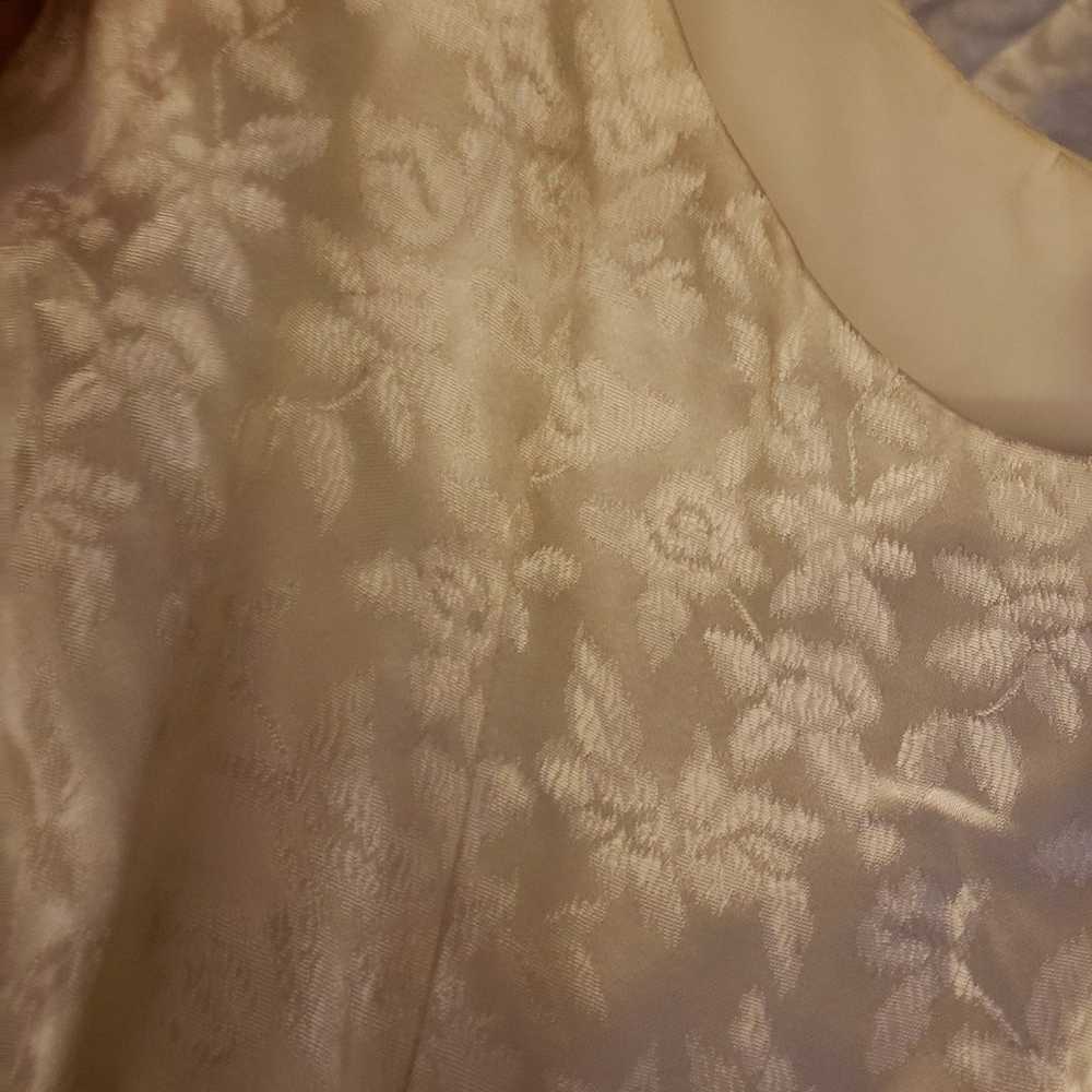 60s Cream Satin Gown - image 5