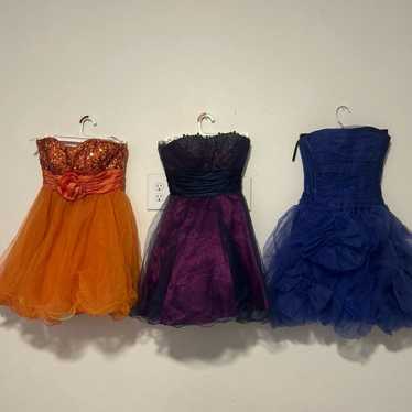 3 strapless prom dresses