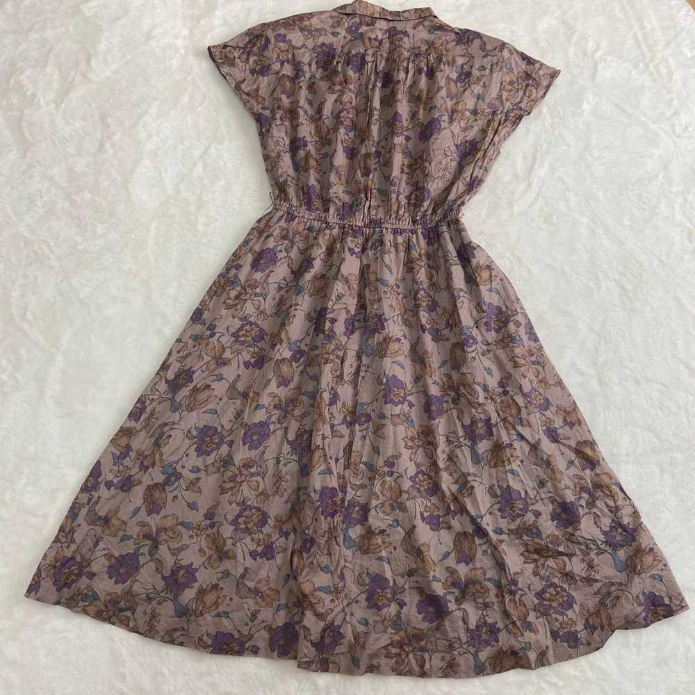 Showa retro one-piece vintage flared floral chic … - image 10