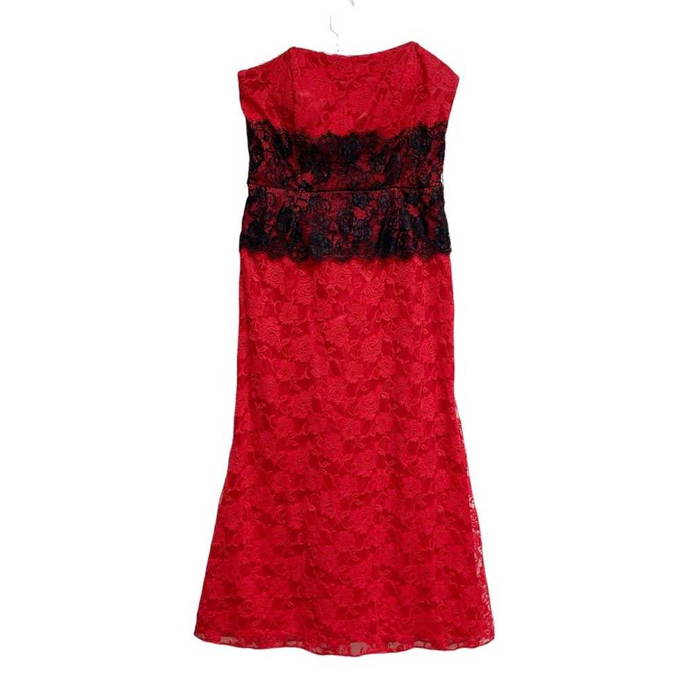 Vintage Fiesta Womens Size XL Red Black Lace Stra… - image 2