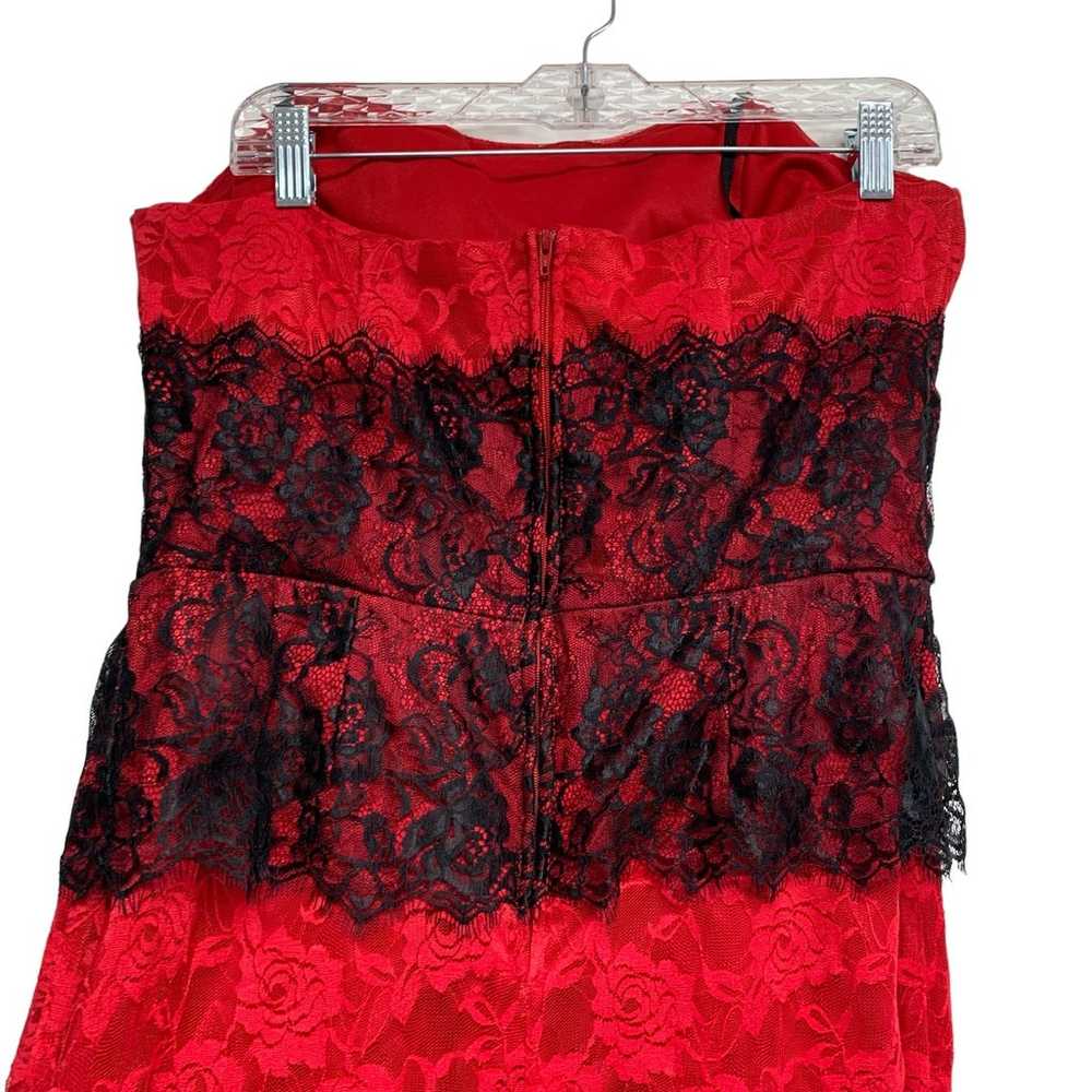 Vintage Fiesta Womens Size XL Red Black Lace Stra… - image 5