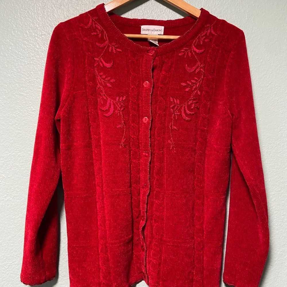 Vintage Drapers and Damons Women's Red Velvet Lik… - image 1