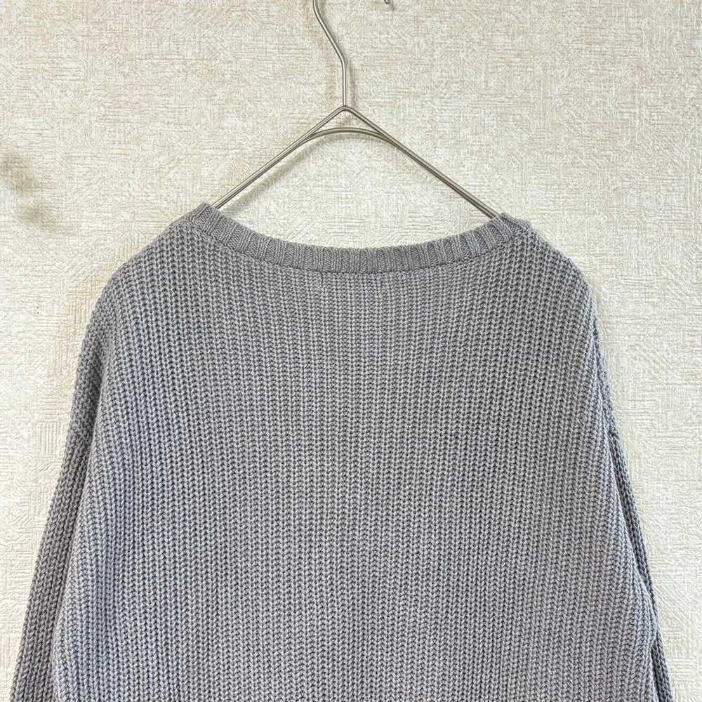 Hash Ash Knit M Grey with Beads Studs Ribbed Casu… - image 10