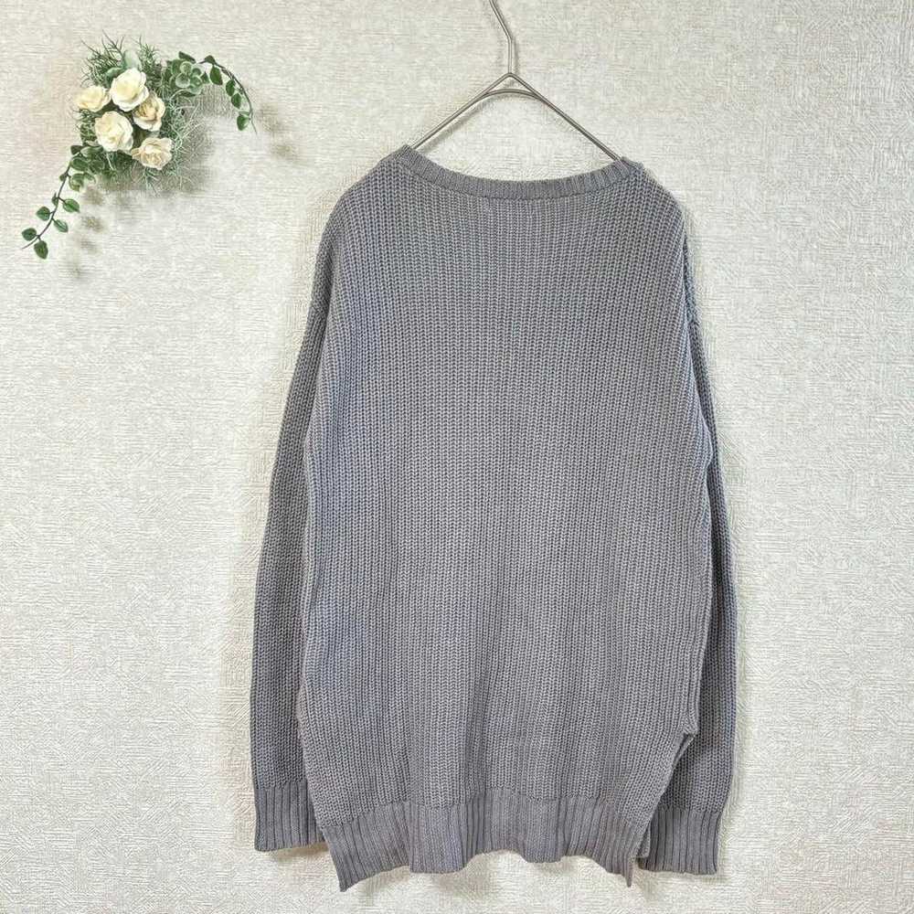 Hash Ash Knit M Grey with Beads Studs Ribbed Casu… - image 9