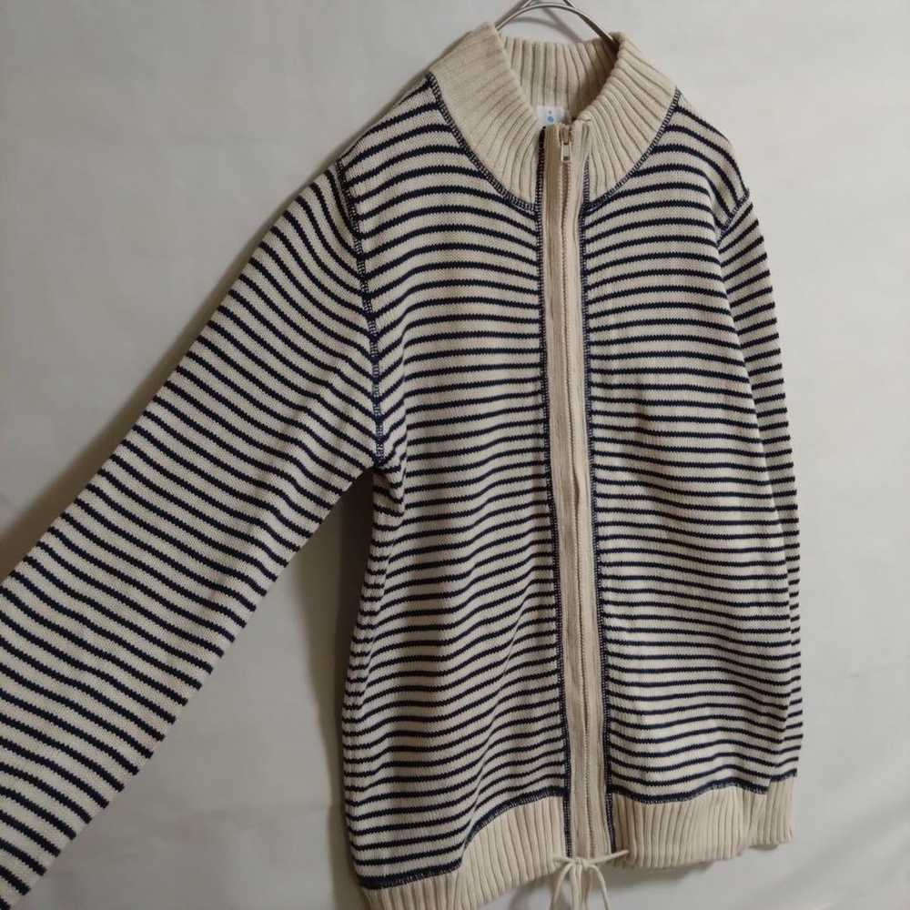 ☆ [Day and DAY] Tops Full Zip Knit Cotton Border - image 4