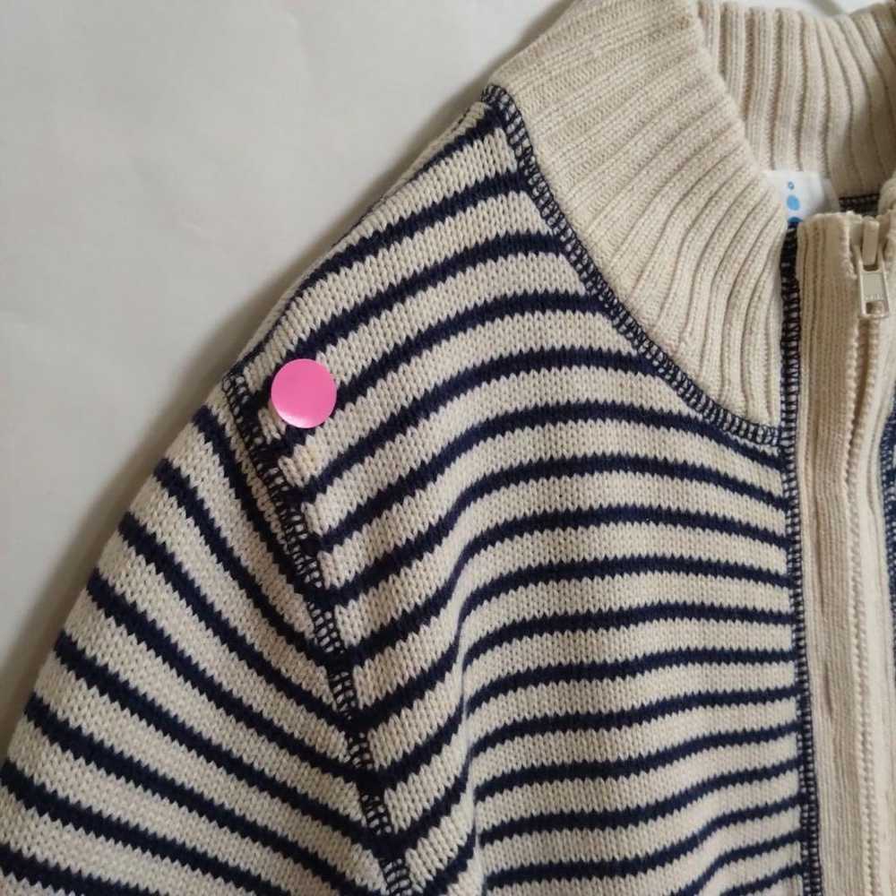 ☆ [Day and DAY] Tops Full Zip Knit Cotton Border - image 5