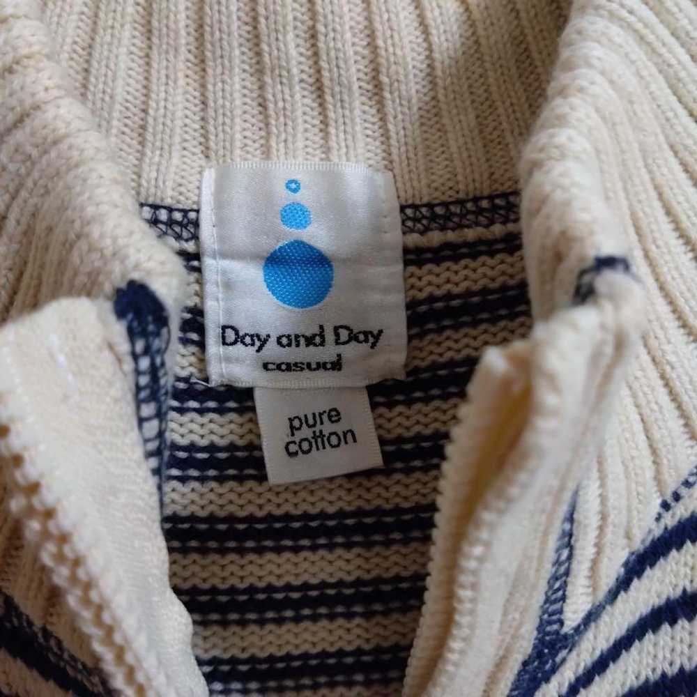 ☆ [Day and DAY] Tops Full Zip Knit Cotton Border - image 7