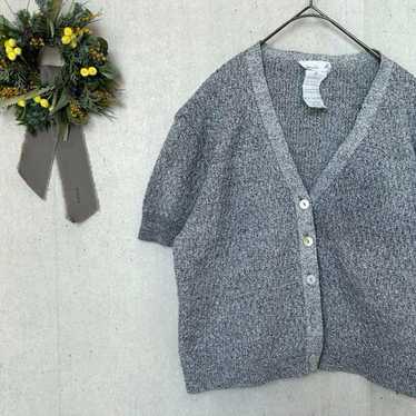 【Agnes b. Voyage】V-neck Cardigan Half-sleeve Cott… - image 1