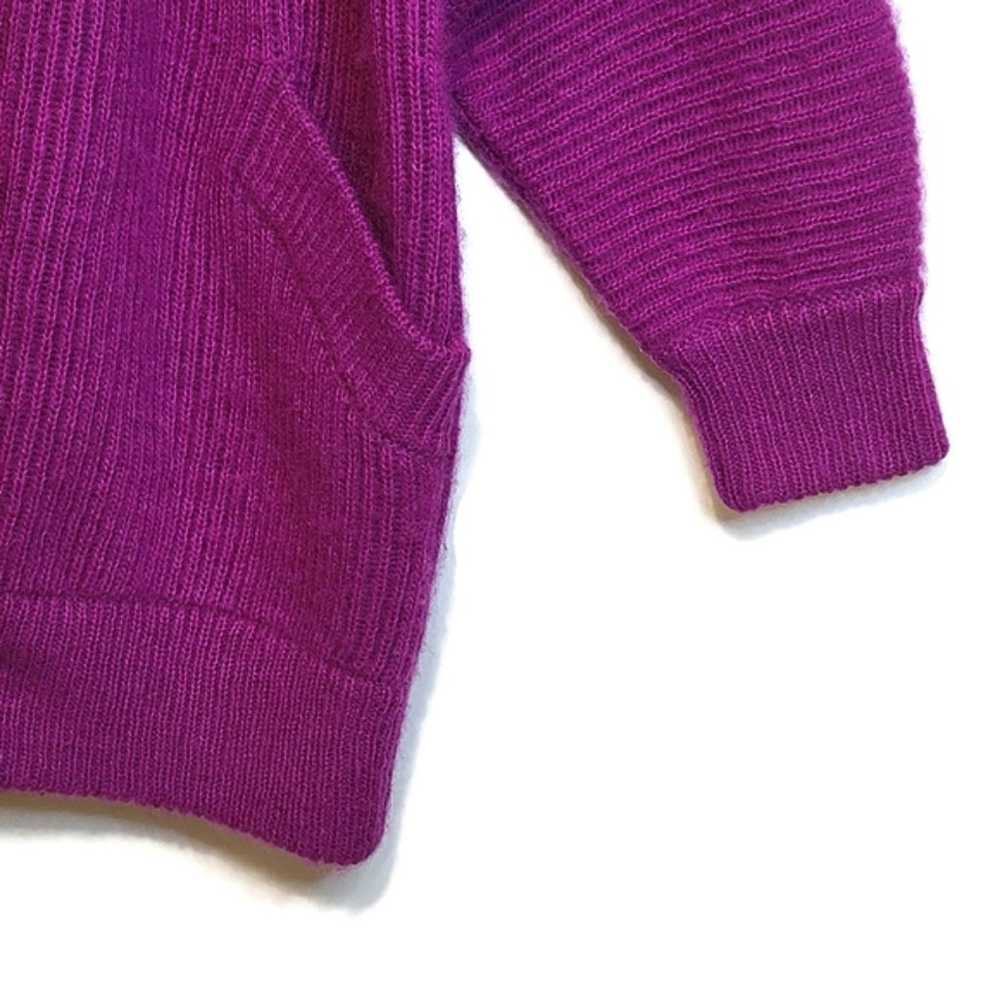 Vintage PGE Dolman Sleeve Purple Fuchsia Rib Knit… - image 5