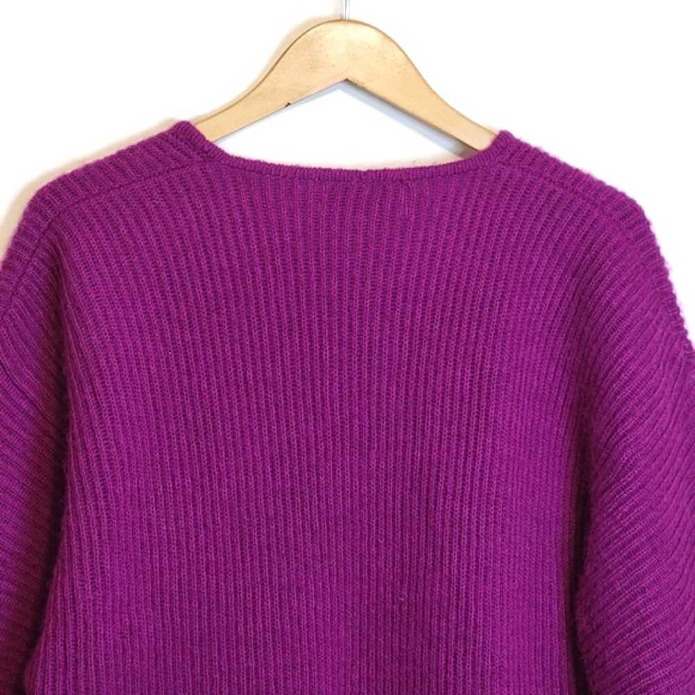 Vintage PGE Dolman Sleeve Purple Fuchsia Rib Knit… - image 9