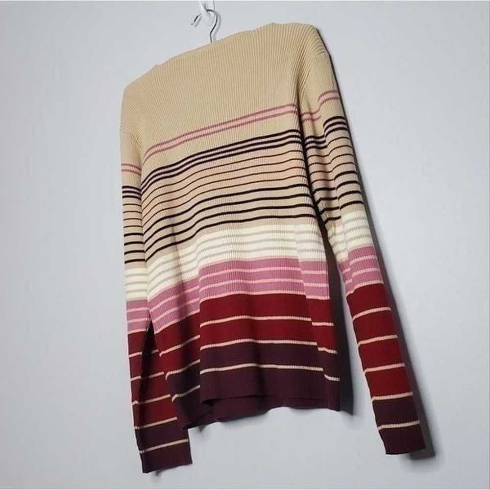 Liz Claiborne XL Liz Sport Cotton Sweater Striped - image 2