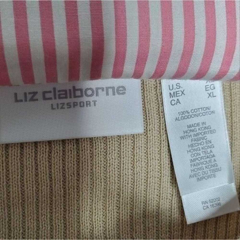 Liz Claiborne XL Liz Sport Cotton Sweater Striped - image 5