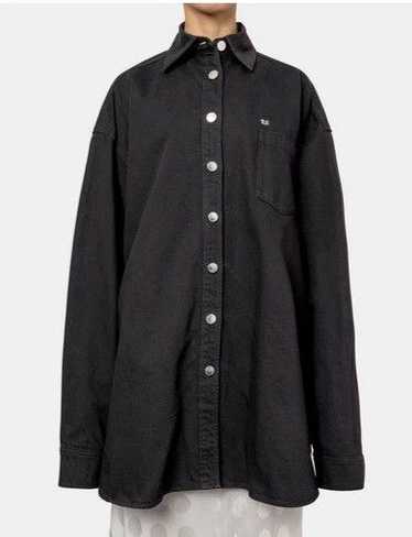 RAF SIMONS 美品 21SS SLIM DENIM SHIRT RAF SIMONS - SLIM FIT DENIM SHIRT WITH LOGO PATCH - Eleonora