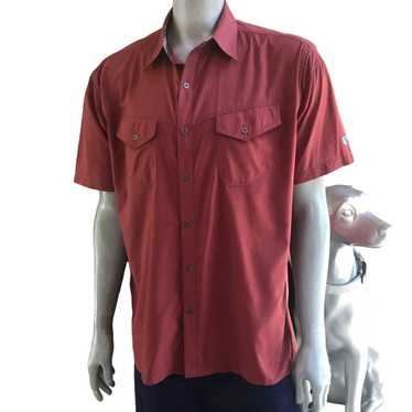 Kuhl Kuhl Eluxur Button Down Short Sleeve Red Shir