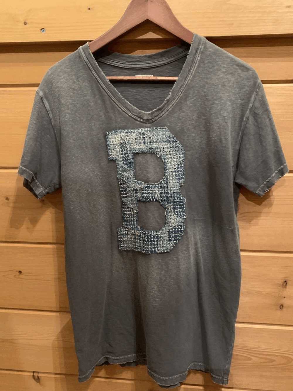 Kapital Distressed Sashiko Boro Football Tee - image 1