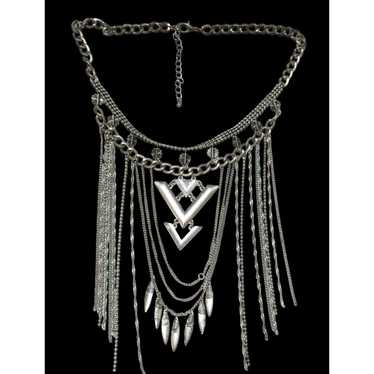 Other Bohemian Geometric Chain Fringe Necklace