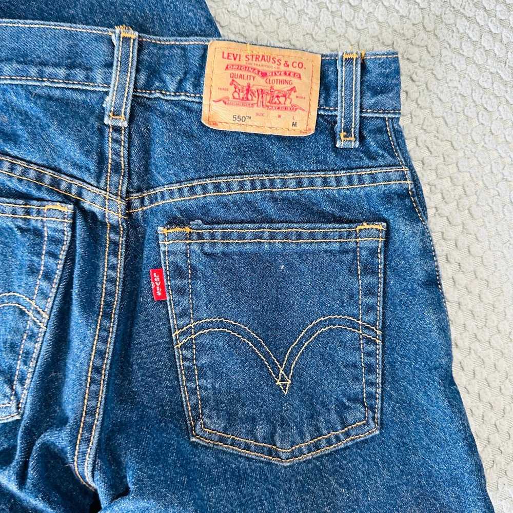 VINTAGE LEVI'S DARK BLUE DENIM CLASSIC RELAXED 55… - image 3