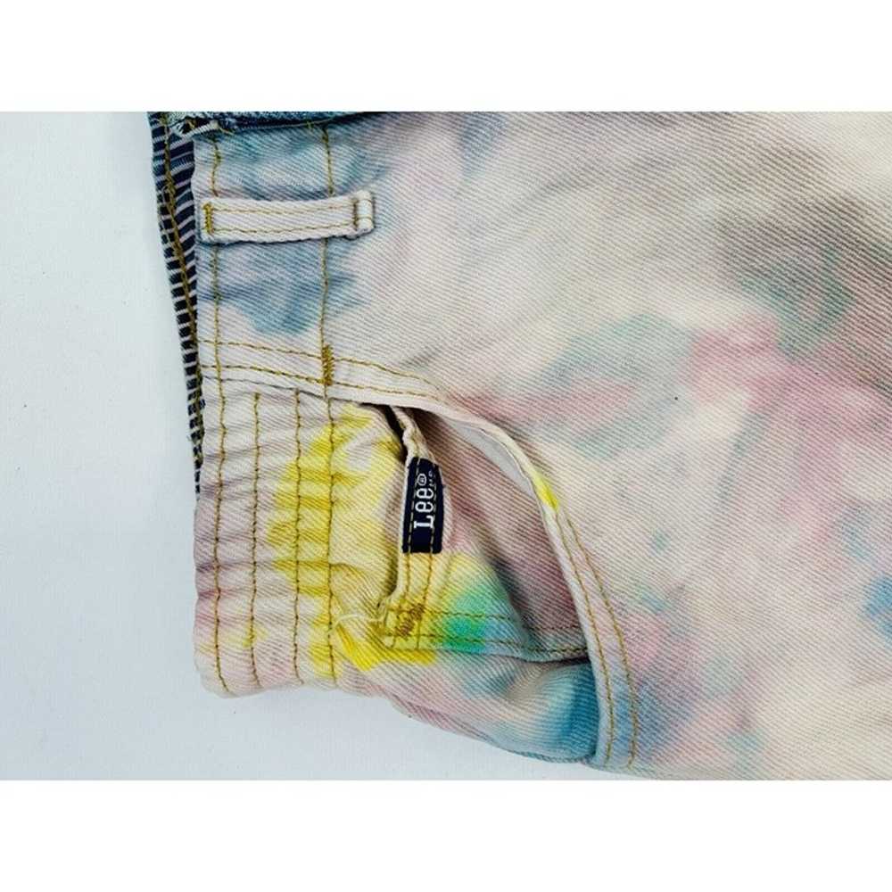 Vintage Womens 6 Rainbow Acid Washed Pull On Crop… - image 2