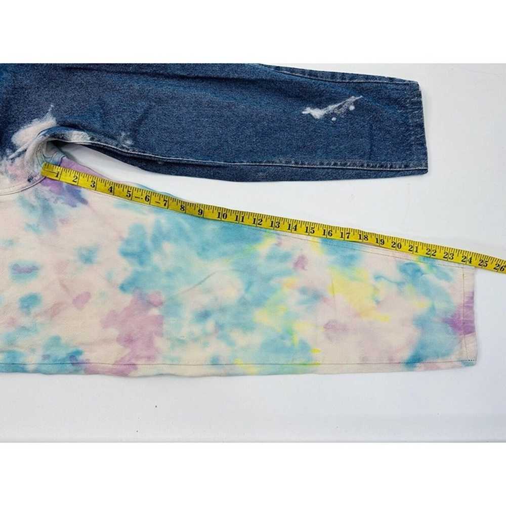 Vintage Womens 6 Rainbow Acid Washed Pull On Crop… - image 4