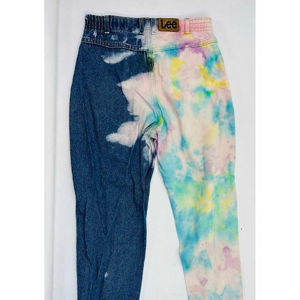 Vintage Womens 6 Rainbow Acid Washed Pull On Crop… - image 6