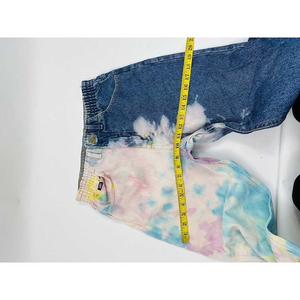 Vintage Womens 6 Rainbow Acid Washed Pull On Crop… - image 8