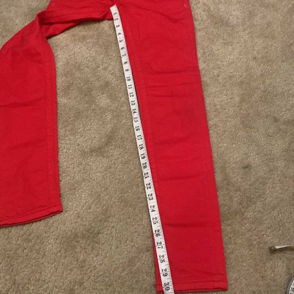 Miss Me red skinny low waist pants 25 Y2K vintage… - image 10