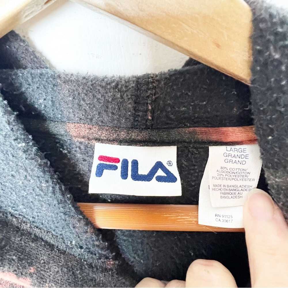 Fila Fila Black Pink Marble Tie Dye Pullover Hood… - image 2