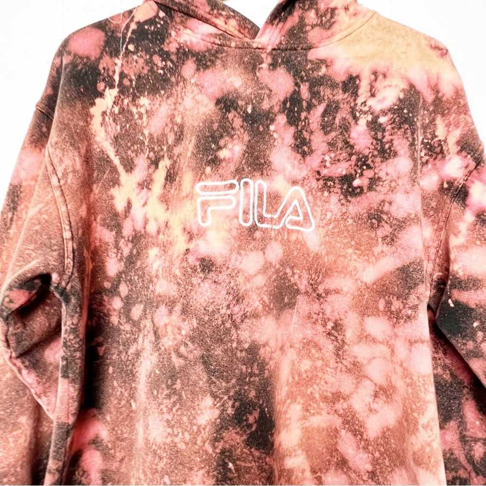 Fila Fila Black Pink Marble Tie Dye Pullover Hood… - image 3