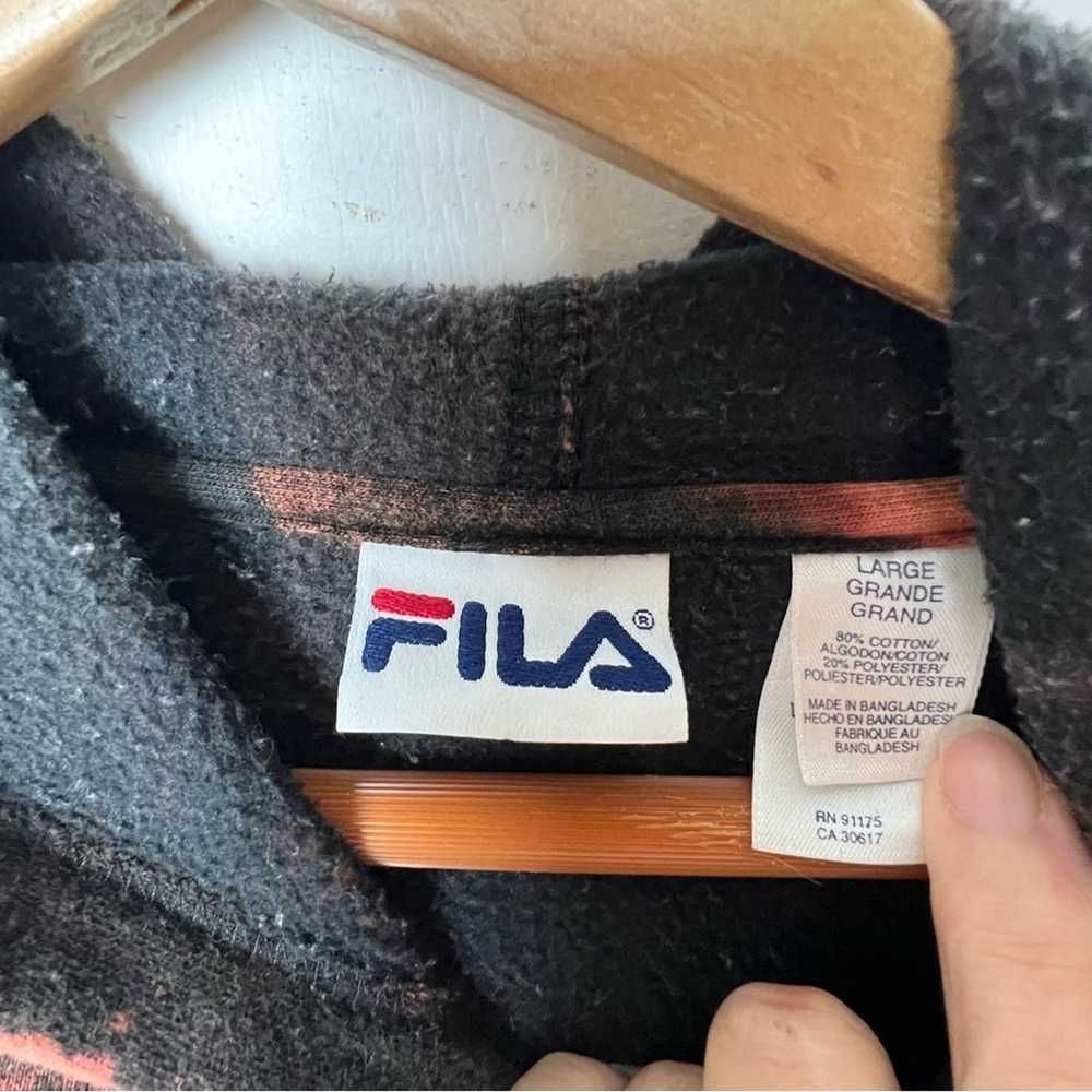 Fila Fila Black Pink Marble Tie Dye Pullover Hood… - image 6