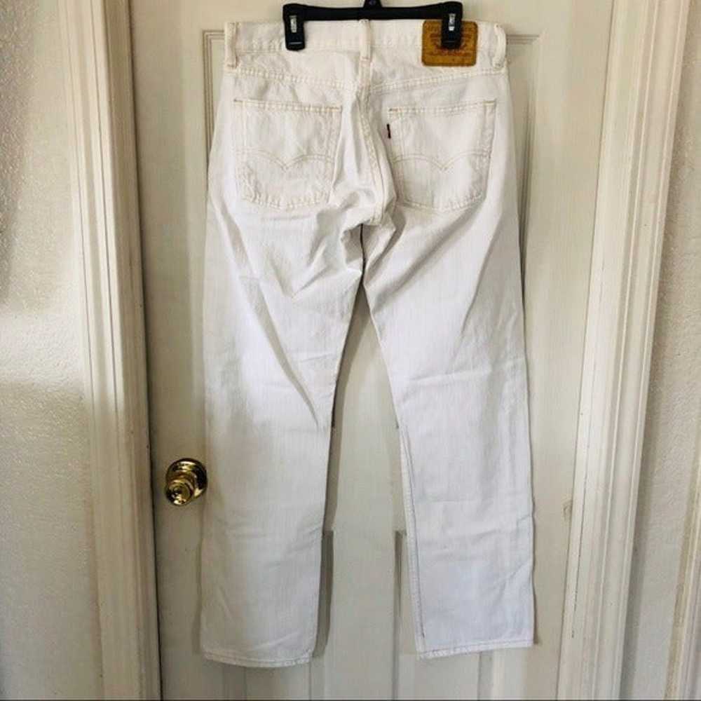 LEVIES 514 vintage high waisted white denim unise… - image 2