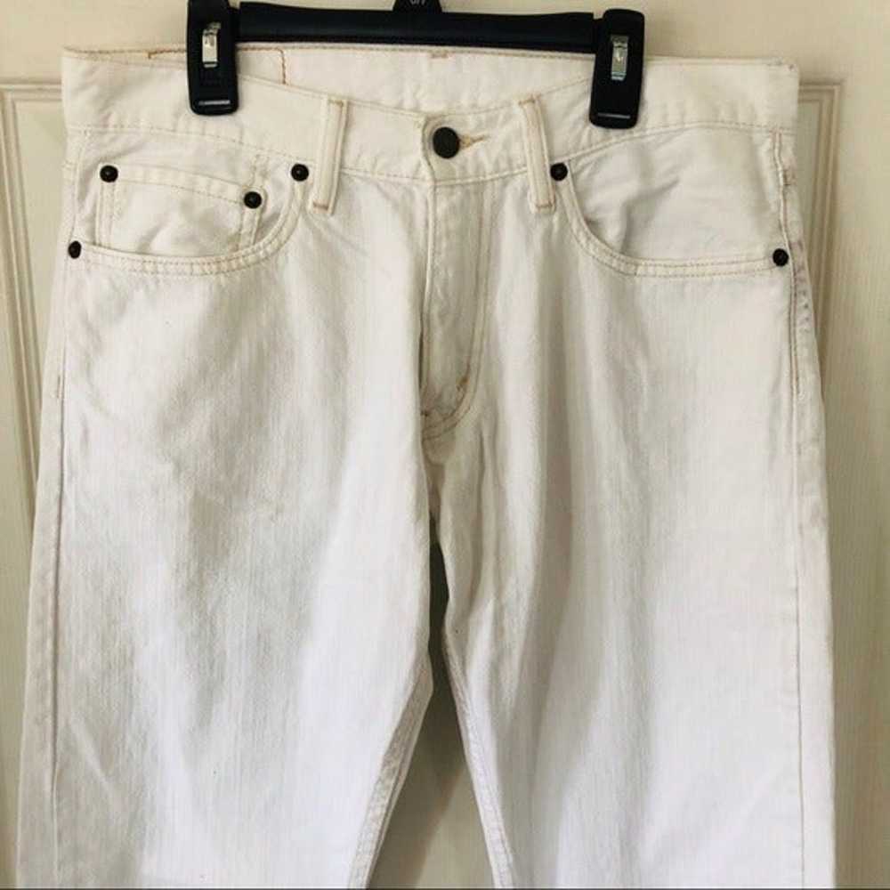 LEVIES 514 vintage high waisted white denim unise… - image 3