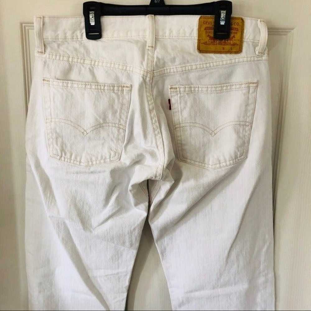 LEVIES 514 vintage high waisted white denim unise… - image 4