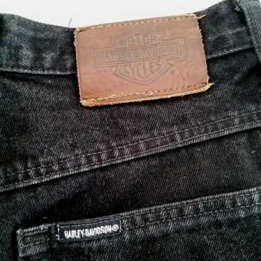 Vtg Harley Davidson Black Jeans Womens