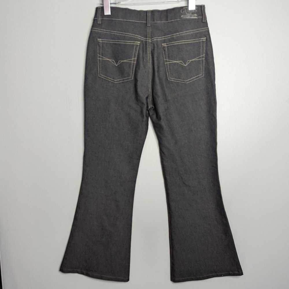 Vintage 90's Guess Jeans High Rise Flare Charcoal… - image 2