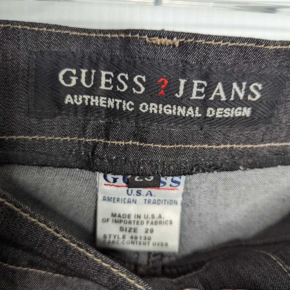 Vintage 90's Guess Jeans High Rise Flare Charcoal… - image 3