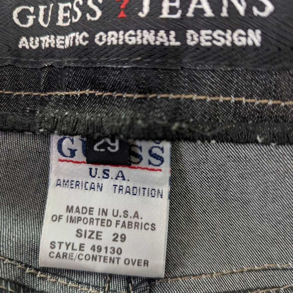 Vintage 90's Guess Jeans High Rise Flare Charcoal… - image 5