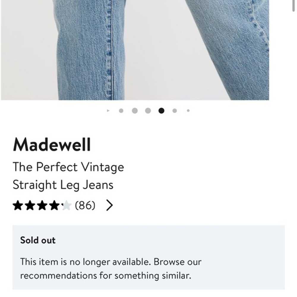 Madewell Women Size 29 Perfect Vintage Straight J… - image 3