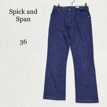 h2032【Spick and Span】36 Purple Denim Pants All Se… - image 1