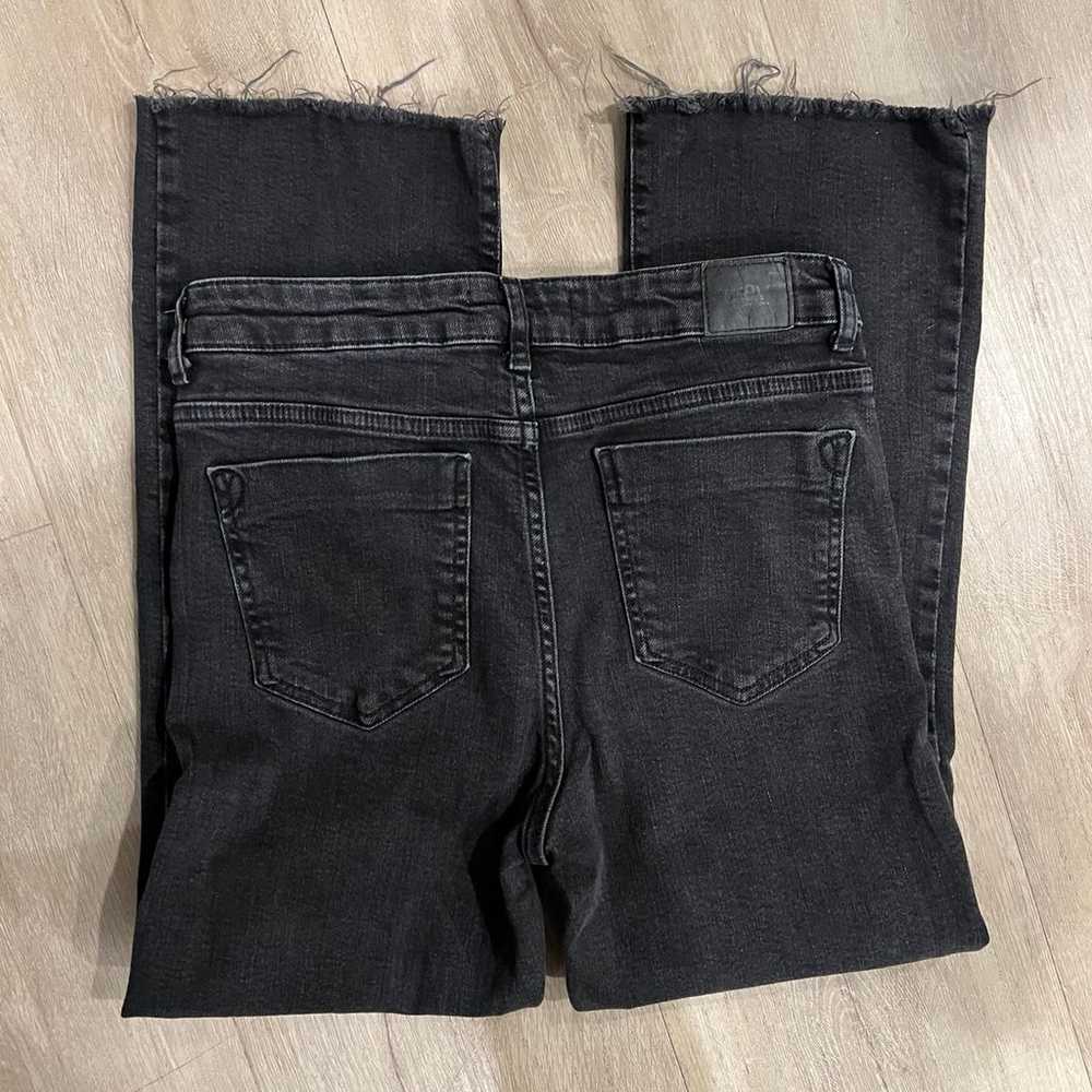 ZARA STRAIGHT LEG CROPPED BLACK DENIM - image 3