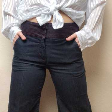 VINTAGE Bisou Bisou Retro Wide Leg Jeans - image 1