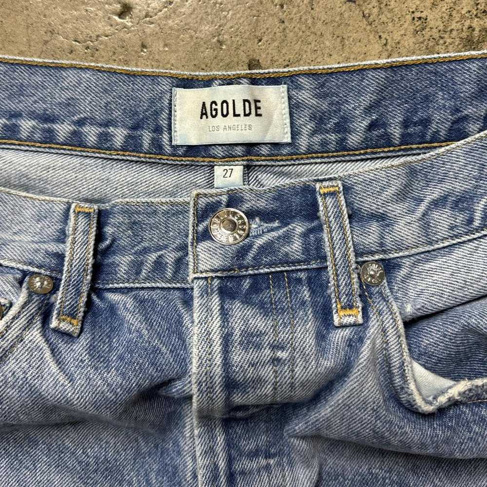 AGOLDE Women's Blue Jeans size 27 distressed grea… - image 5